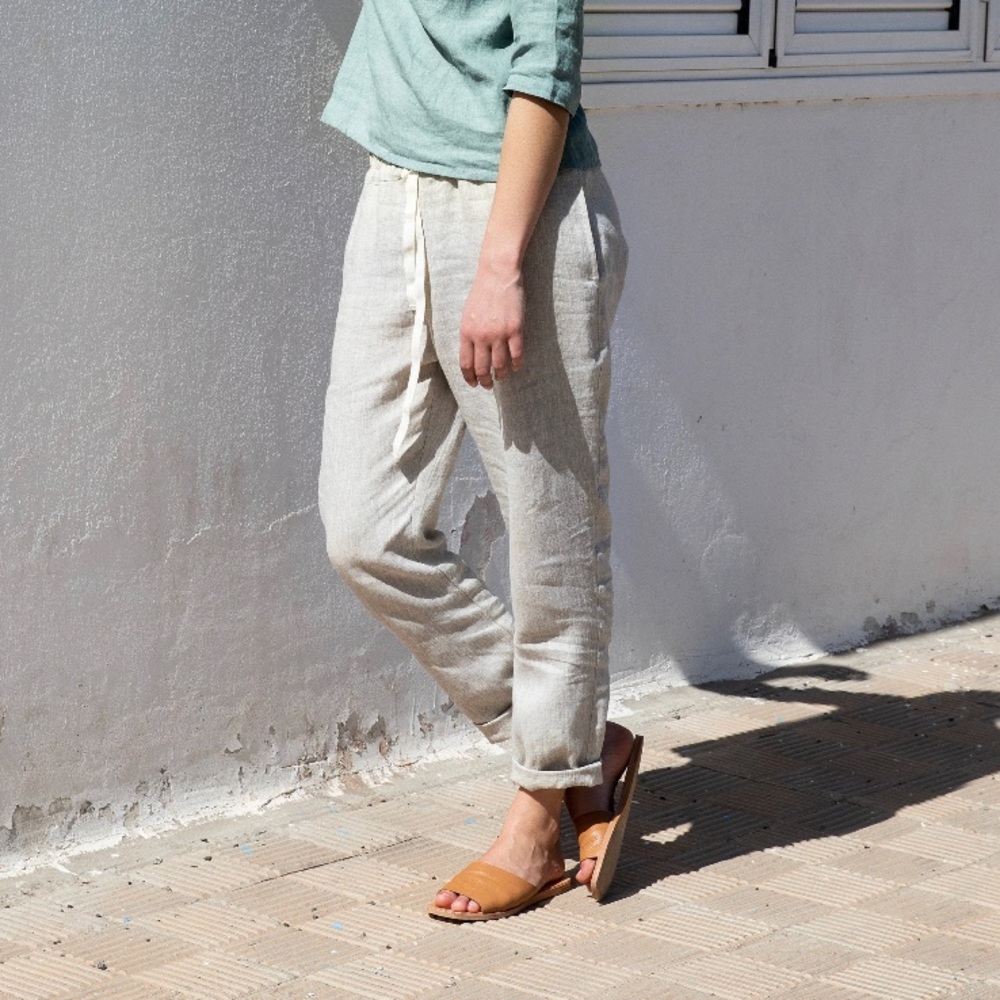 NotPerfectLinen Natural Loose Linen Pants